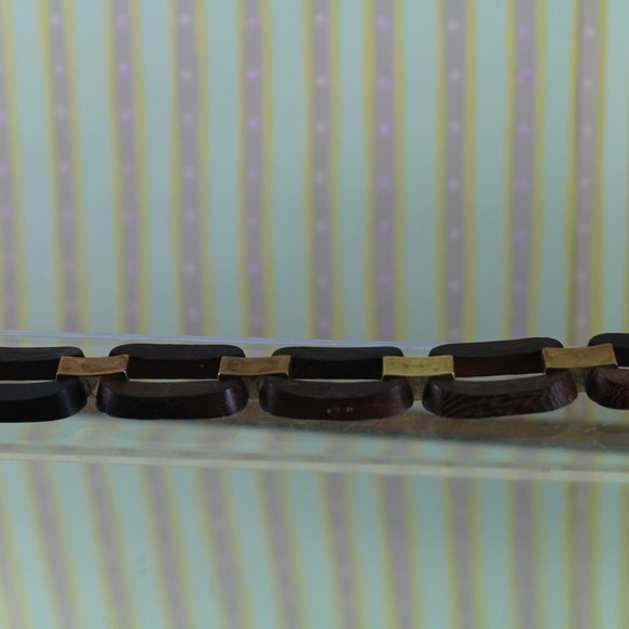 Henri Bendel Wood and Mother of Pearl Bracelet - Picture 9 of 16